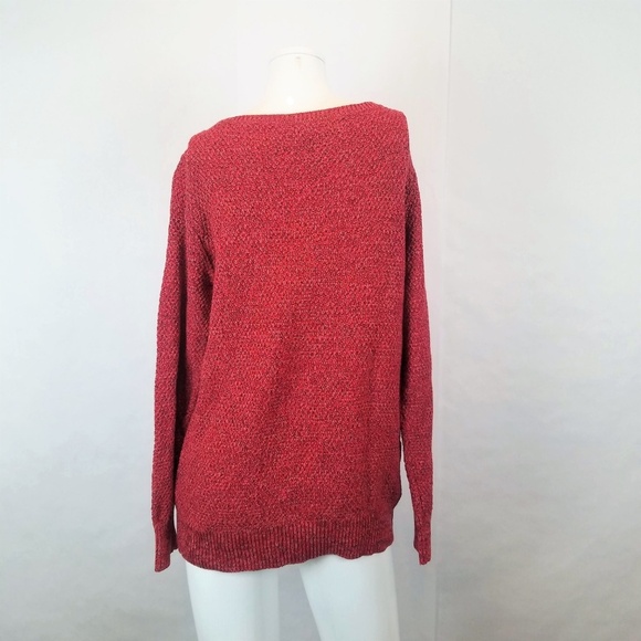 Ann Taylor LOFT Orange Speckled Firecracker Crochet Bib Sweater – Size Medium - Picture 3 of 5